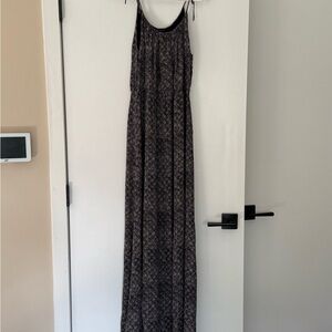 Theory Black and White Patterned Maxi Dress